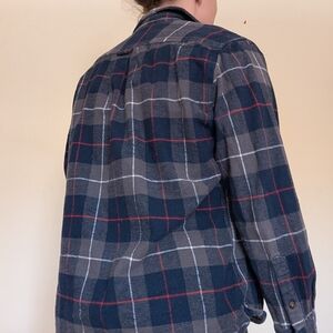 Jachs Blue and Gray Plaid Button Down Shirt